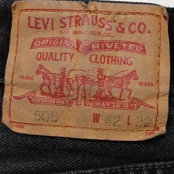 Levi's 505 regular fit jeans size 42X32 black - Picture 15 of 16